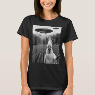 Cockatoo selfie met Alien UFO Grappige Cockatoo vo T-shirt