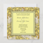 Cockatoo Whimsical Art Nouveau Mariage Invitations (Devant)
