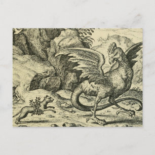 "Cockatrice vs. Weasel" Briefkaart