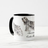 Cocker Mom, American Cocker Spaniel Ceramic Mug (Devant gauche)