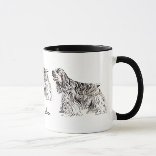 Cocker Mom, American Cocker Spaniel Ceramic Mug (Droite)