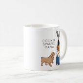 Cocker personnalisé Spaniel Mama Coffee Mug (Devant droit)