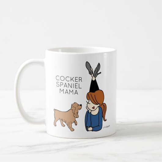 Cocker personnalisé Spaniel Mama Coffee Mug (Gauche)