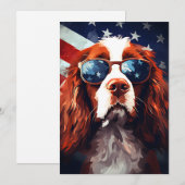 Cocker Spaniel 4 juli Onafhankelijkheidsdag Feestdagenkaart (Voorkant / Achterkant)