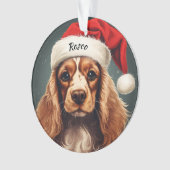 Cocker Spaniel Aangepaste Kerst Ornament (voorkant)