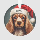 Cocker Spaniel Aangepaste Kerst Ornament (voorkant)