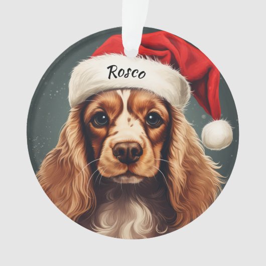 Cocker Spaniel Aangepaste Kerst Ornament (voorkant)