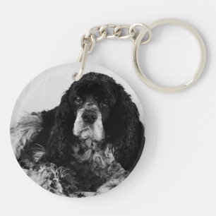 Cocker Spaniel Acrylique Porte-Clés Double Face