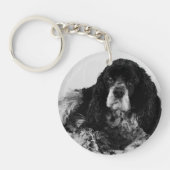 Cocker Spaniel Acrylique Porte-Clés Double Face (Devant)