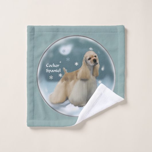 Cocker Spaniel Amateurs Noël (Gant de toilette)