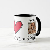 Cocker Spaniel Amoureux de les chiens Mug (Devant droit)