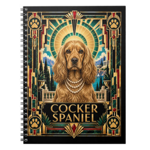 Cocker Spaniel, Art Deco-hond Notitieboek