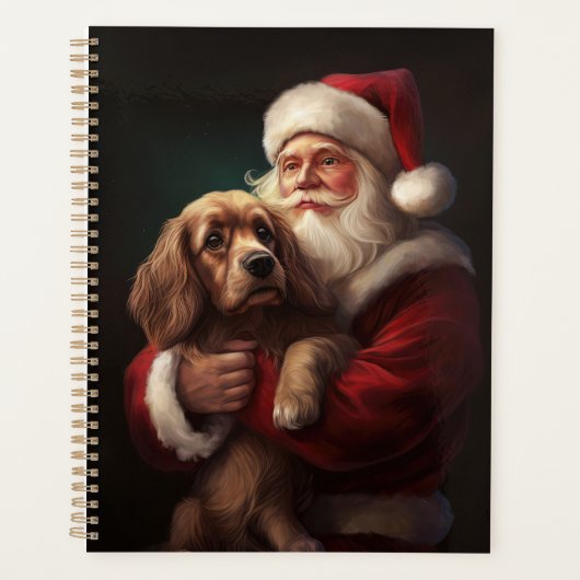 Cocker Spaniel avec Noël Festif du Père Noël (Devant)