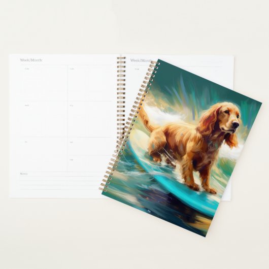 Cocker Spaniel Beach Surf Peinture (Devant avec enveloppe)