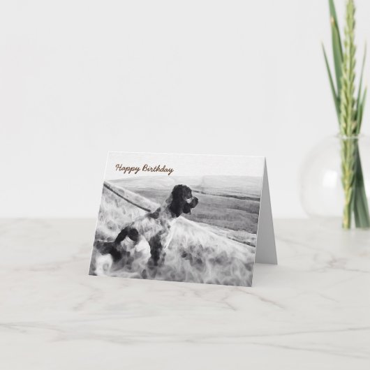 Cocker Spaniel Birthday Kaart (Voorkant)