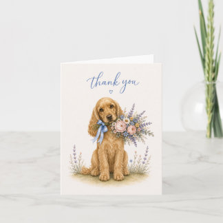 Cocker Spaniel Bloem Boeket Bedankt