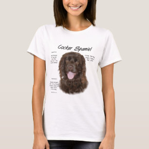 Cocker Spaniel (BRN) Geschiedenis Ontwerp T-shirt