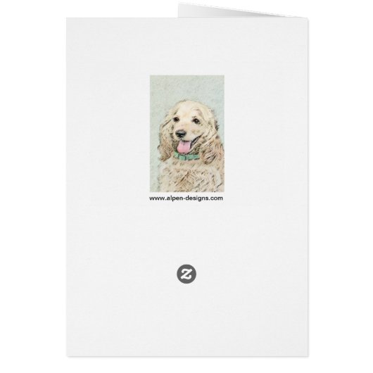 Cocker Spaniel Buff Peinture - Art Chien original (Dos)