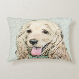 Cocker Spaniel Buff Schilderij - Originele Honden Decoratief Kussen