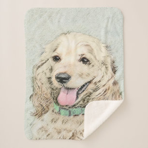 Cocker Spaniel Buff Schilderij - Originele Honden Sherpa Deken