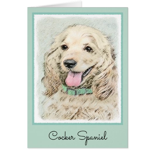 Cocker Spaniel Buff-schildering - Oorspronkelijke  (Voorkant)