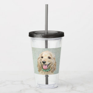 Cocker Spaniel Buff-schildering - Oorspronkelijke Acryl Drinkbeker