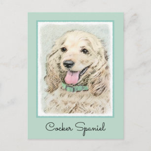 Cocker Spaniel Buff-schildering - Oorspronkelijke  Briefkaart