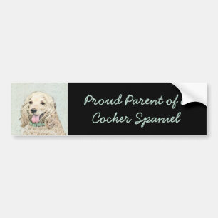 Cocker Spaniel Buff-schildering - Oorspronkelijke  Bumpersticker