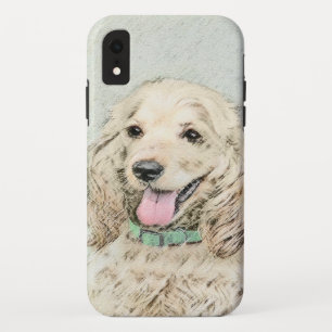 Cocker Spaniel Buff-schildering - Oorspronkelijke iPhone XR Hoesje