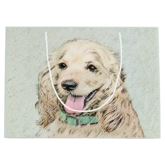 Cocker Spaniel Buff-schildering - Oorspronkelijke Groot Cadeauzakje (Voorkant)