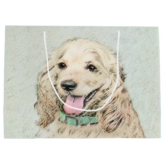 Cocker Spaniel Buff-schildering - Oorspronkelijke Groot Cadeauzakje (Achterkant)