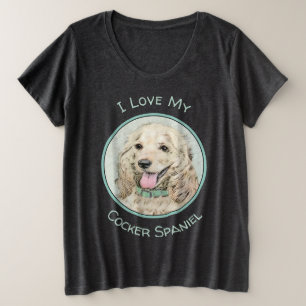 Cocker Spaniel Buff-schildering - Oorspronkelijke Grote Maat T-shirt