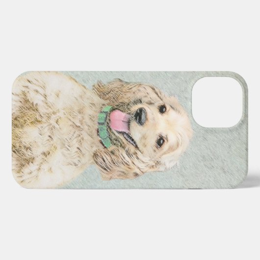 Cocker Spaniel Buff-schildering - Oorspronkelijke iPhone Hoesje (Achterkant horizontaal)