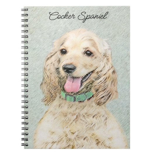 Cocker Spaniel Buff-schildering - Oorspronkelijke Notitieboek (Voorkant)