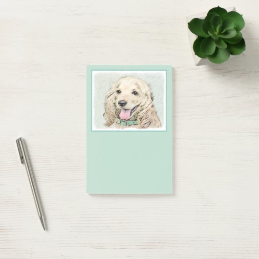 Cocker Spaniel Buff-schildering - Oorspronkelijke Post-it® Notes (Kantoor)