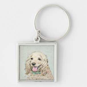 Cocker Spaniel Buff-schildering - Oorspronkelijke  Sleutelhanger