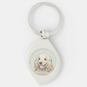 Cocker Spaniel Buff-schildering - Oorspronkelijke Sleutelhanger