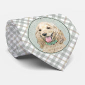 Cocker Spaniel Buff-schildering - Oorspronkelijke  Stropdas (Opgerold)