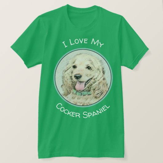 Cocker Spaniel Buff-schildering - Oorspronkelijke T-shirt (Design voorkant)