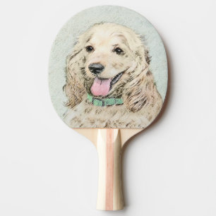 Cocker Spaniel Buff-schildering - Oorspronkelijke Tafeltennisbatje