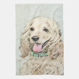 Cocker Spaniel Buff-schildering - Oorspronkelijke Theedoek