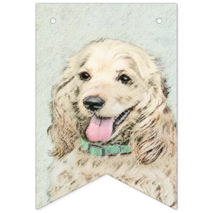 Cocker Spaniel Buff-schildering - Oorspronkelijke Vlaggetjes