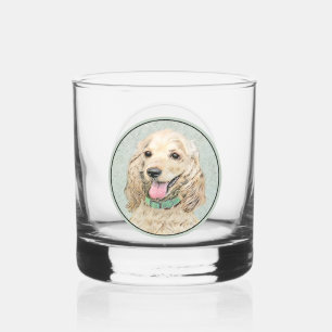Cocker Spaniel Buff-schildering - Oorspronkelijke Whisky Glas