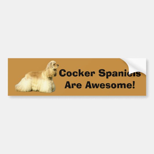 Cocker Spaniel Bumpersticker (Voorkant)