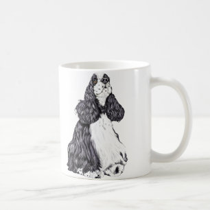 Cocker Spaniel BW Parti Koffiemok