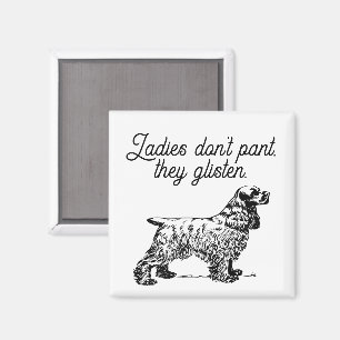 Cocker Spaniel Cartoon met grappige Pet Joke Magneet