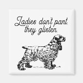 Cocker Spaniel Cartoon met grappige Pet Joke Magneet (Voorkant)