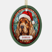 Cocker Spaniel Ceramic Circle Ornement (Droite)