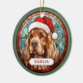 Cocker Spaniel Ceramic Circle Ornement (Gauche)