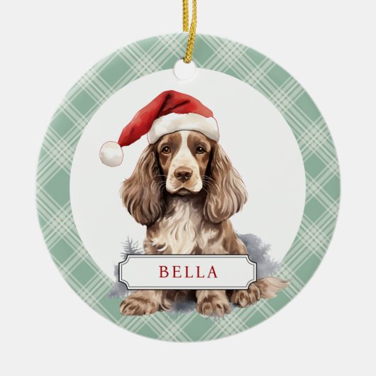 Cocker Spaniel Ceramic Circle Ornement (Devant)
